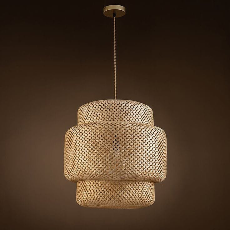 The Tierra Tiered Woven Pendant Light